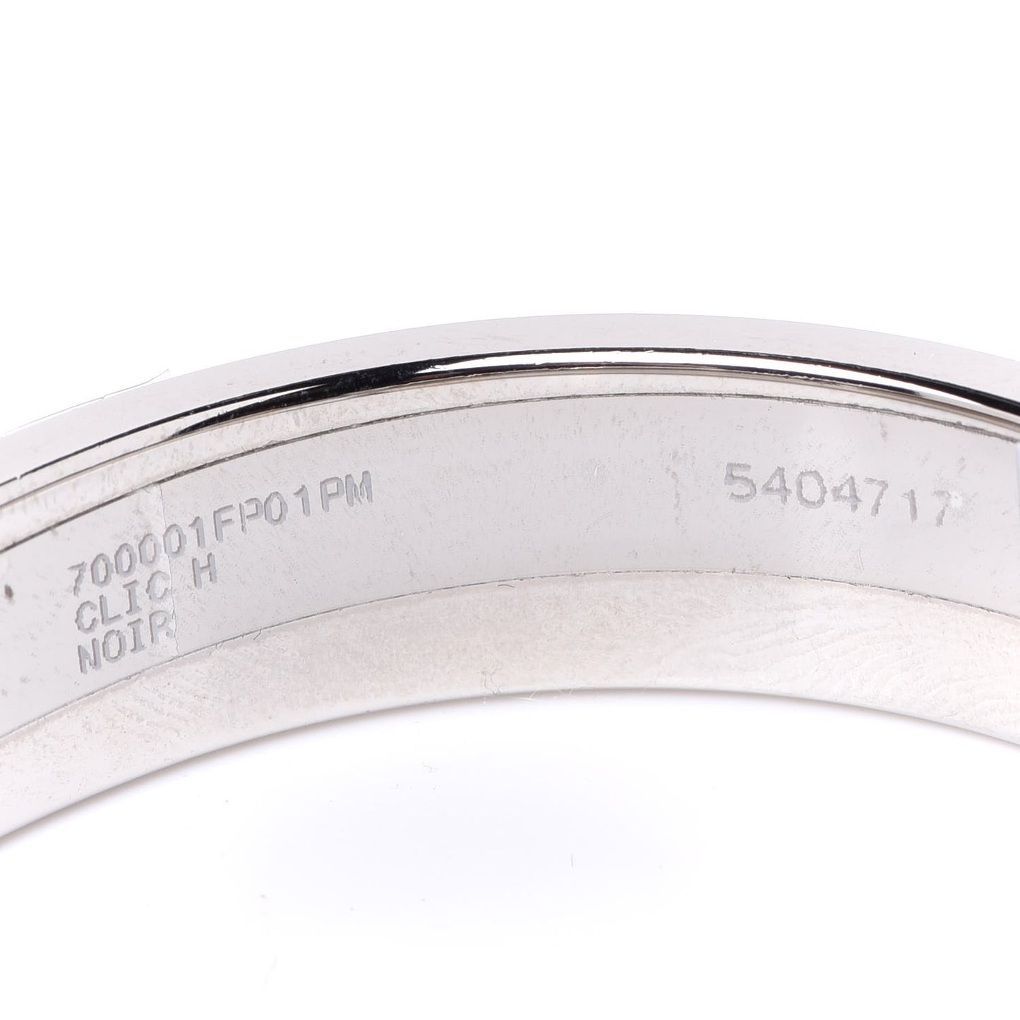 Enamel Narrow Clic Clac H Bracelet PM Black