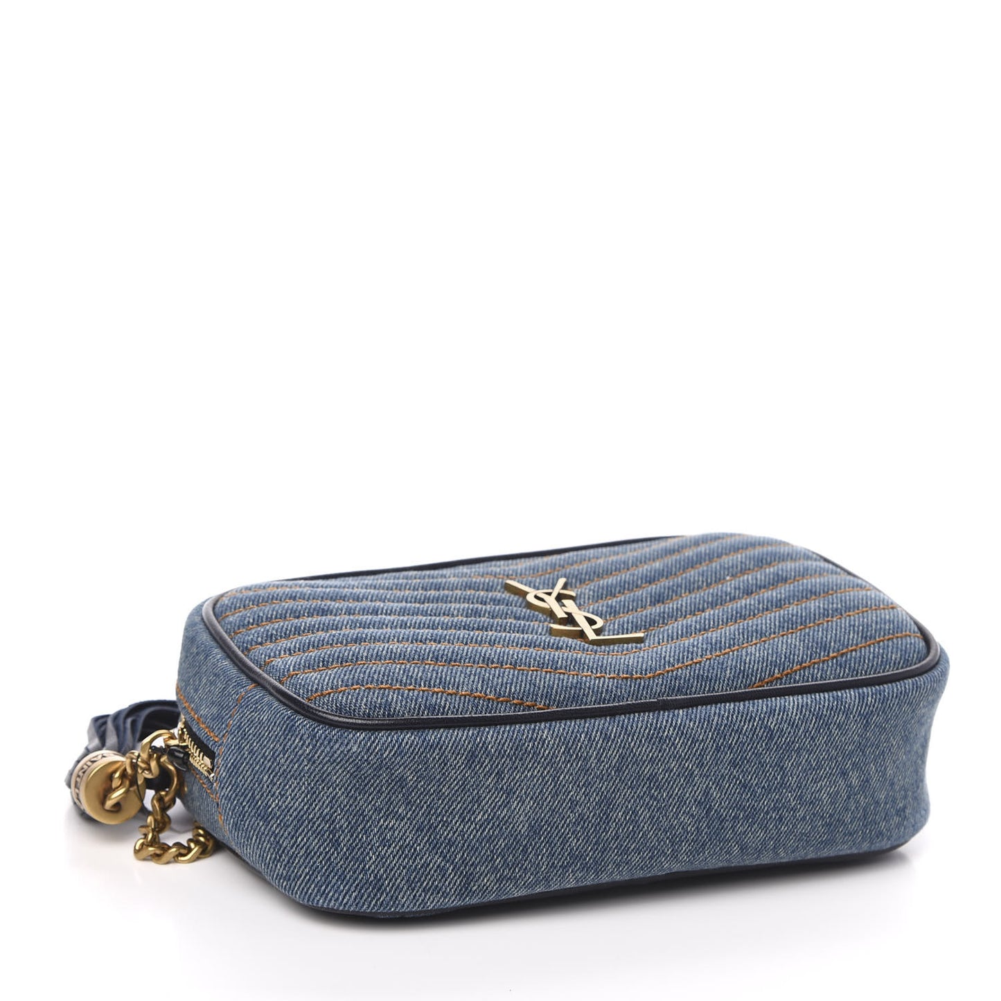 Denim Matelasse Monogram Mini Lou Camera Bag California Blue