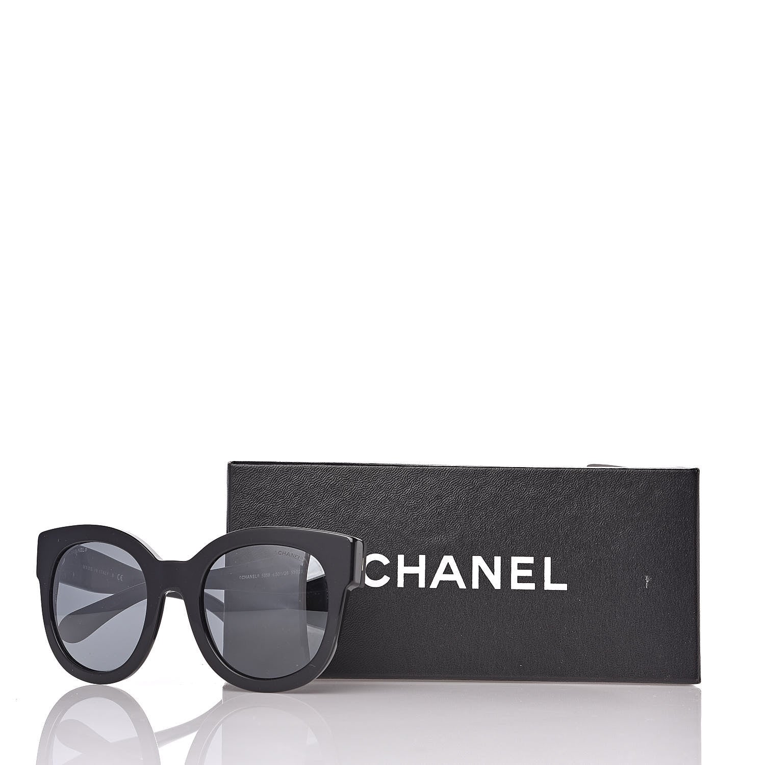 Chanel Acetate Butterfly Signature CC Sunglasses 5358 Black 7 of 7