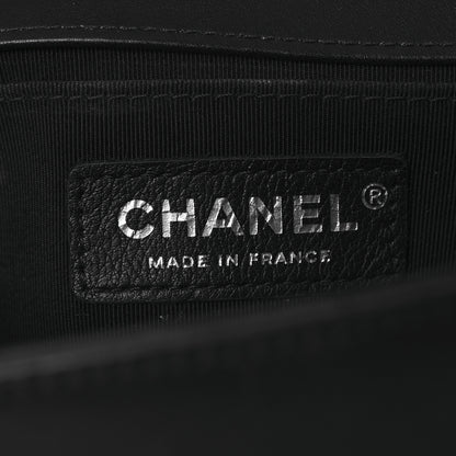 Chanel Calfskin Chevron Quilted Medium Boy Flap Black 6 of 14