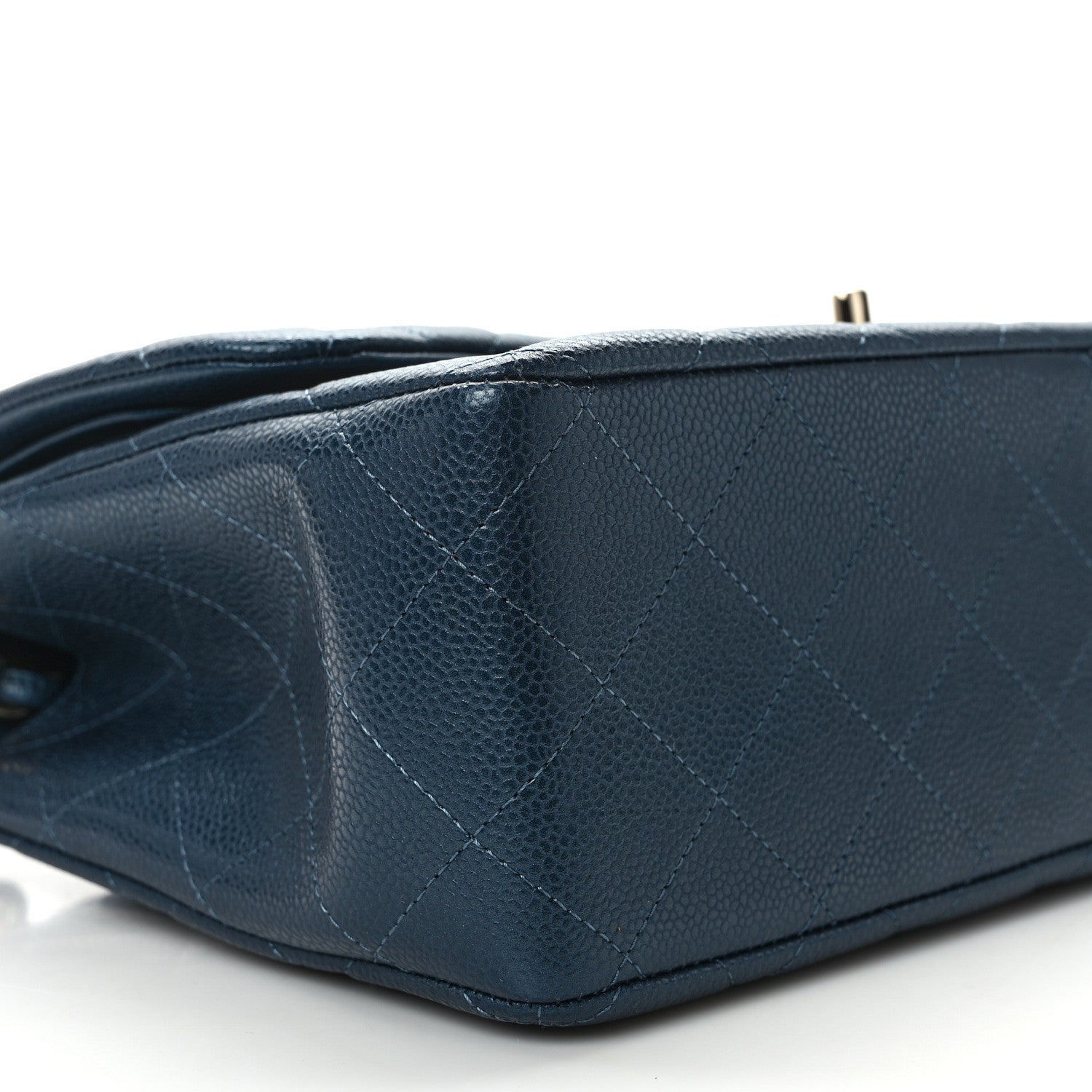 Chanel Caviar Quilted Jumbo Double Flap Dark Blue 9 of 12