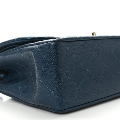 Chanel Caviar Quilted Jumbo Double Flap Dark Blue 9 of 12