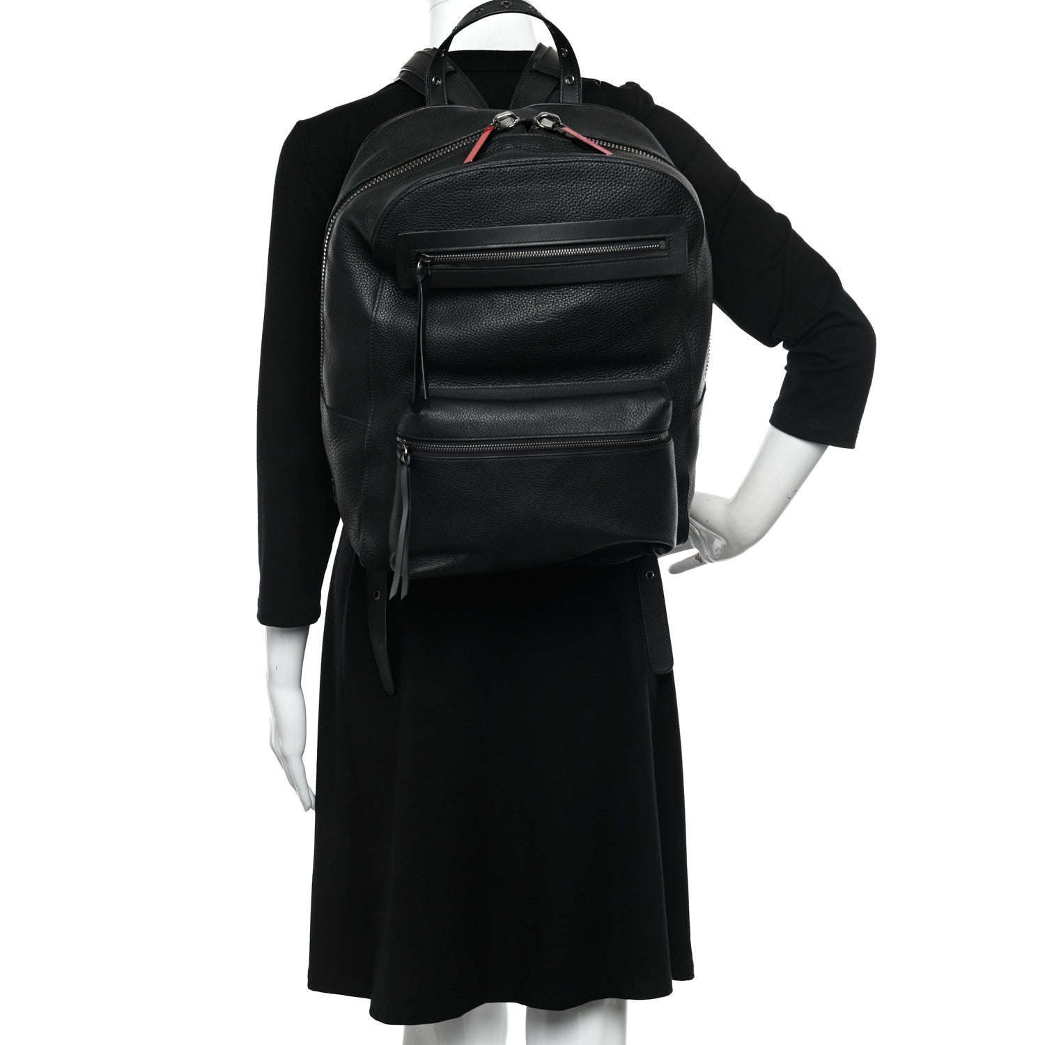 Christian Louboutin Calfskin Backpack Black 2 of 9