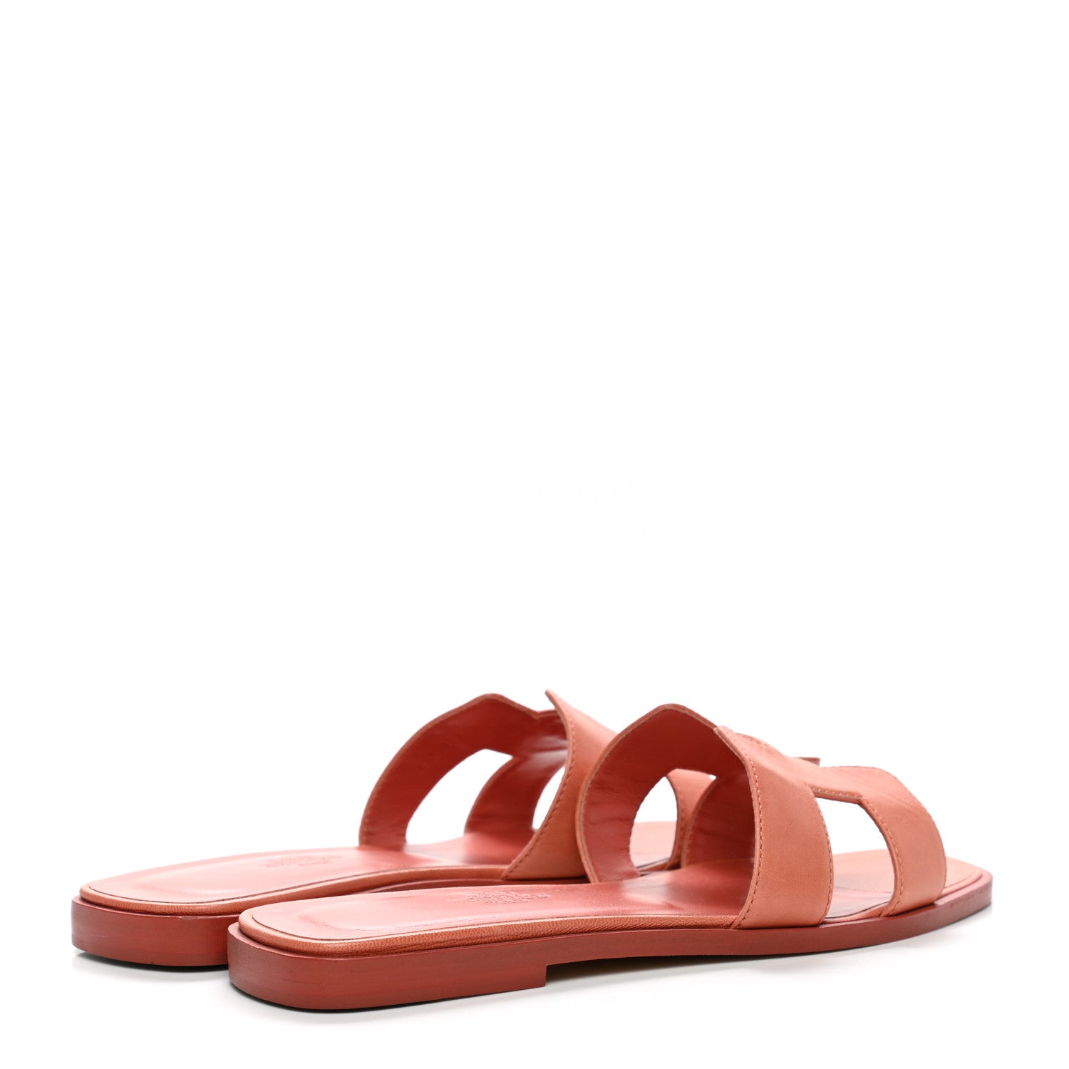 Hermes Goatskin Oran Sandals 37.5 Rouge Blush 4 of 10