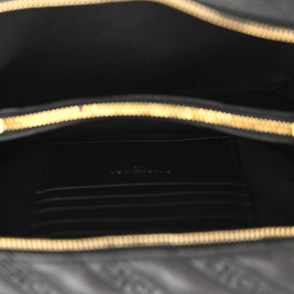 Balenciaga Calfskin Logo Matelasse Chain Strap Blanket Reporter XS Black 5 of 12