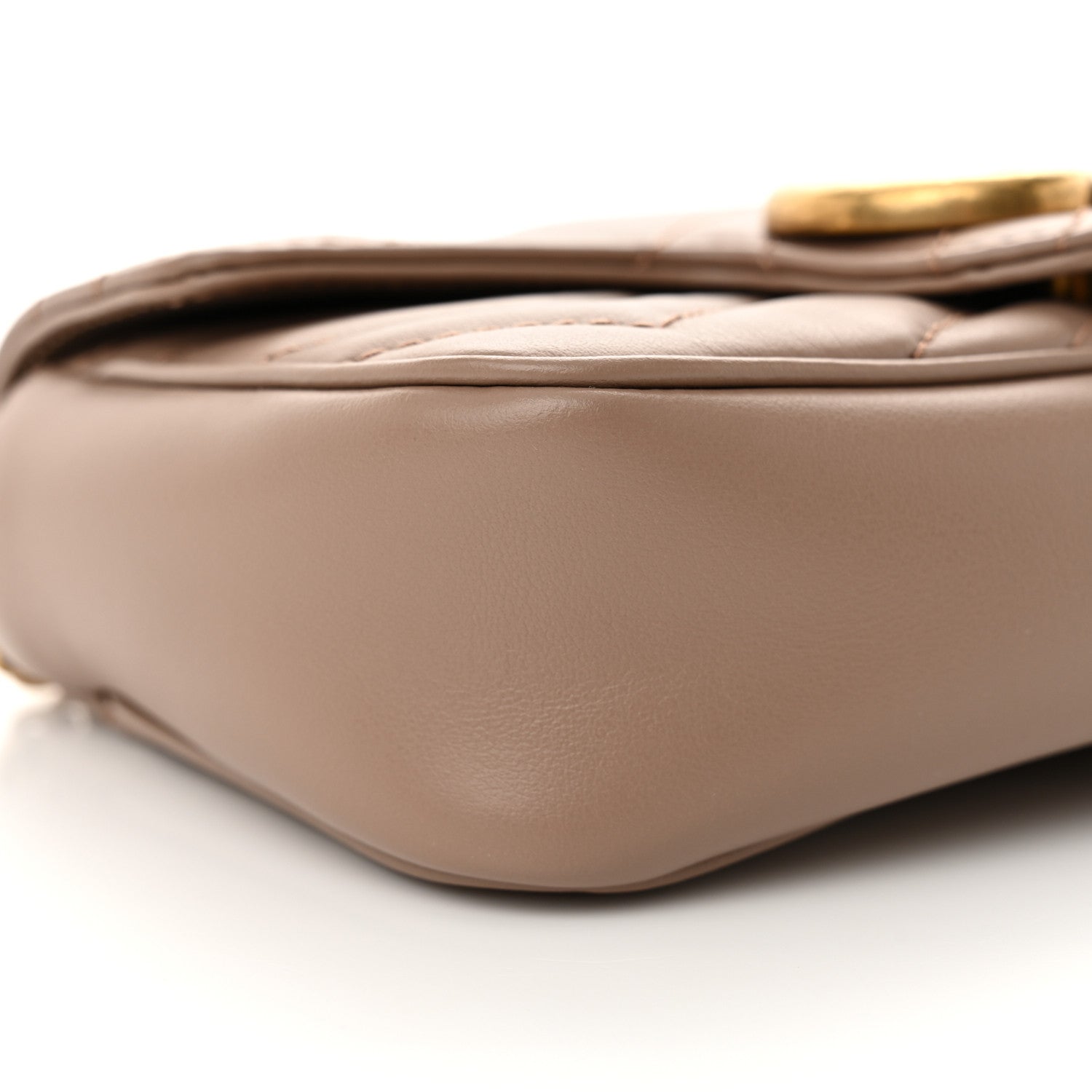 Gucci Calfskin Matelasse Super Mini GG Marmont Shoulder Bag Porcelain Rose 9 of 11