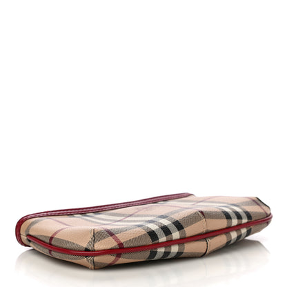Burberry Haymarket Check Clara Pochette Military Red 4 of 10