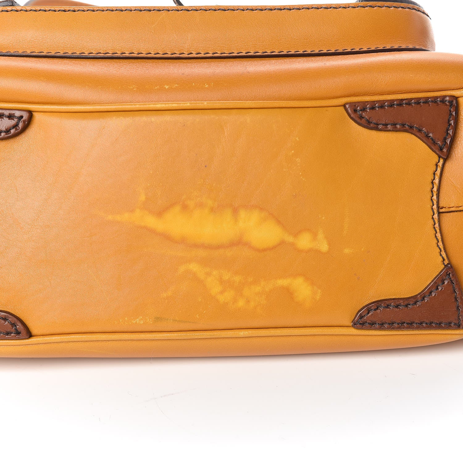 Prada Vitello Shoulder Bag Ocra Noce 11 of 13