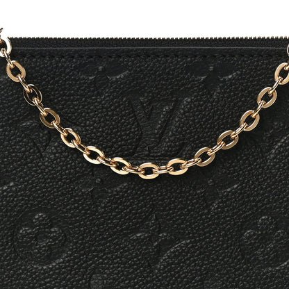 Louis Vuitton Empreinte Double Zip Pochette Black 9 of 12