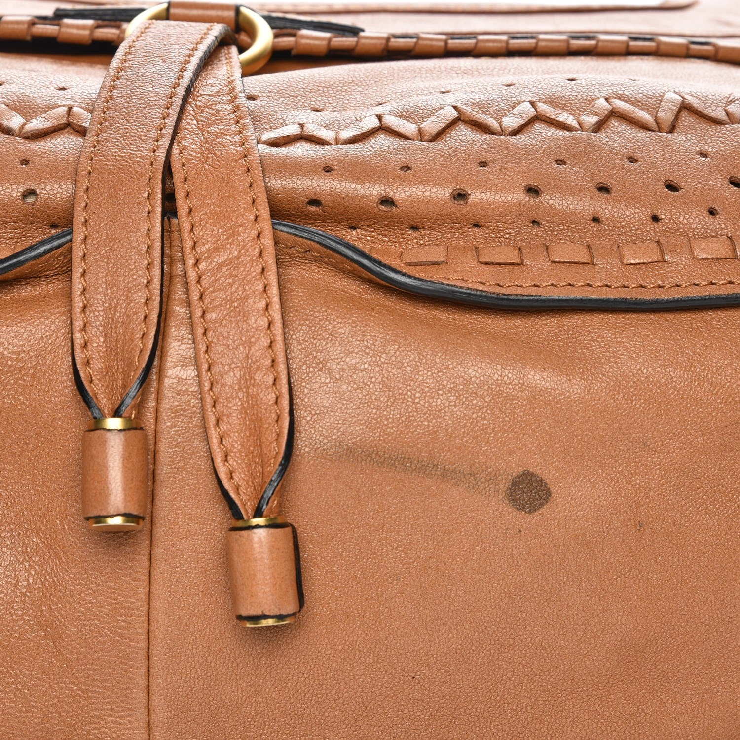 Chloe Calfskin Perforated Large Marcie Hobo Tan 11 of 11