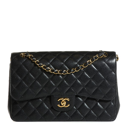 Chanel Caviar Quilted Jumbo Double Flap Black 1 of 9