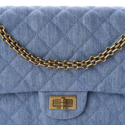 Chanel Denim Quilted 2.55 Reissue 225 Flap Light Blue 10 of 10