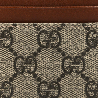 Gucci GG Supreme Monogram Calfskin Card Holder Beige Ebony Cuir 7 of 7