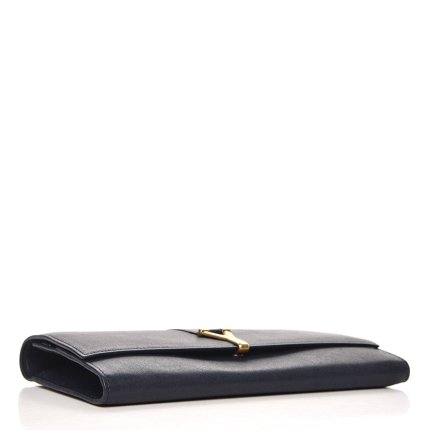 Saint Laurent Calfskin Classic Y Document Case Clutch Navy Blue 4 of 9