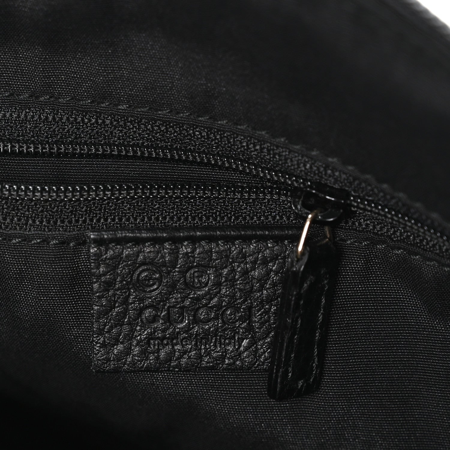 Gucci Guccissima Suede Crossbody Bag Black 6 of 10