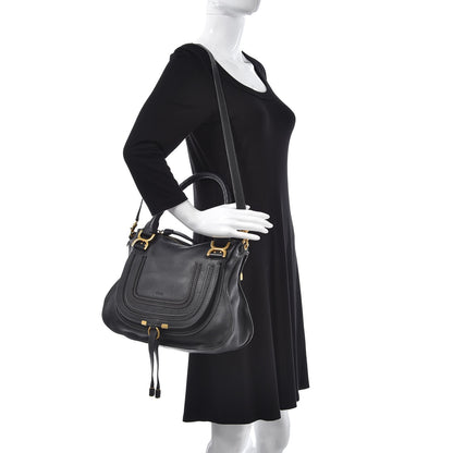 Chloe Calfskin Medium Marcie Satchel Black 2 of 7