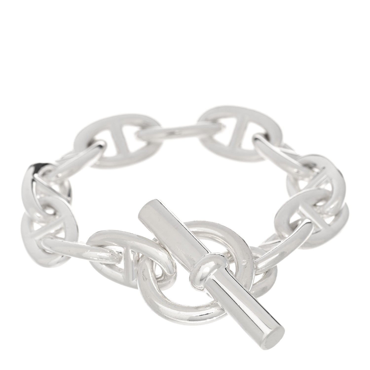 Hermes Sterling Silver TGM Chaine d'Ancre Bracelet 2 of 3