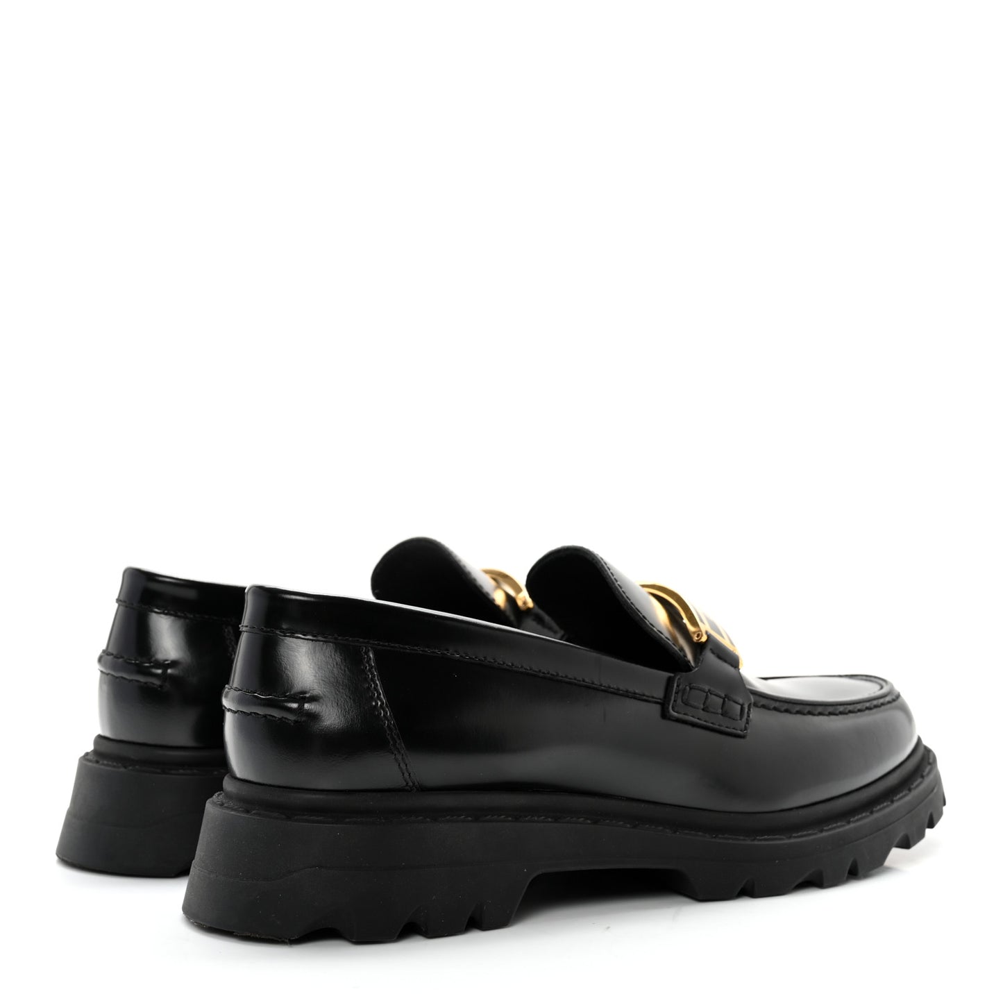 Brushed Calfskin Dior Code Lug Sole 15mm Loafers 37 Black
