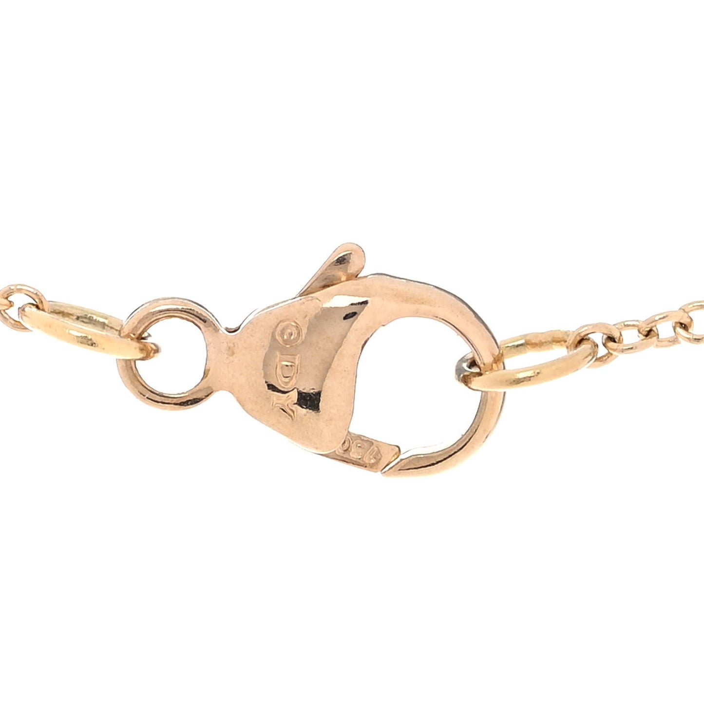 18K Yellow Gold Diamond Initial N Charm Necklace
