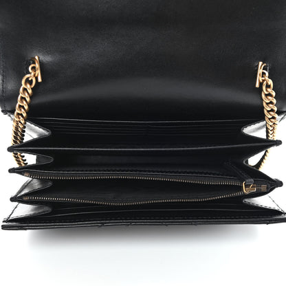 Gucci Calfskin Matelasse GG Marmont Chain Wallet Black 4 of 4