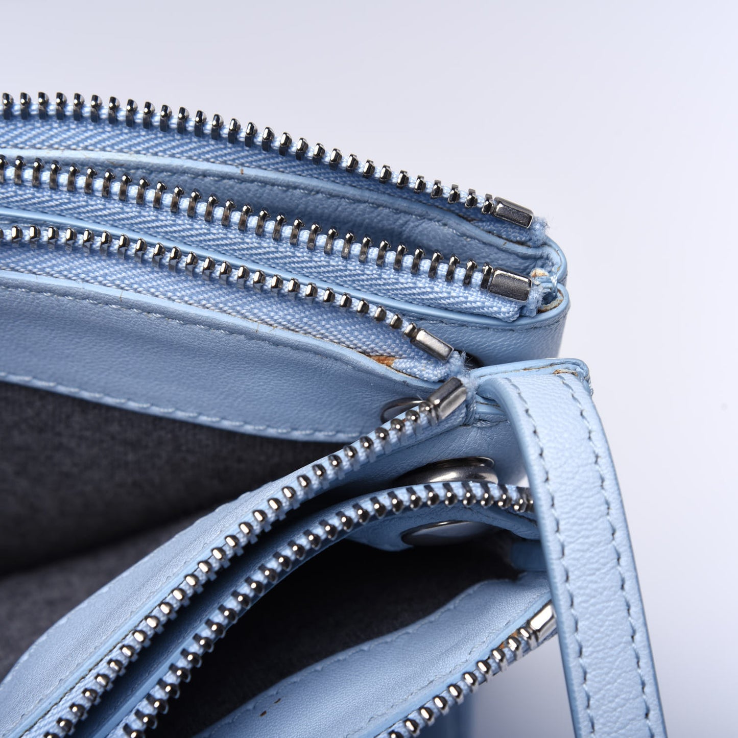 Lambskin Small Trio Crossbody Bag Lavender