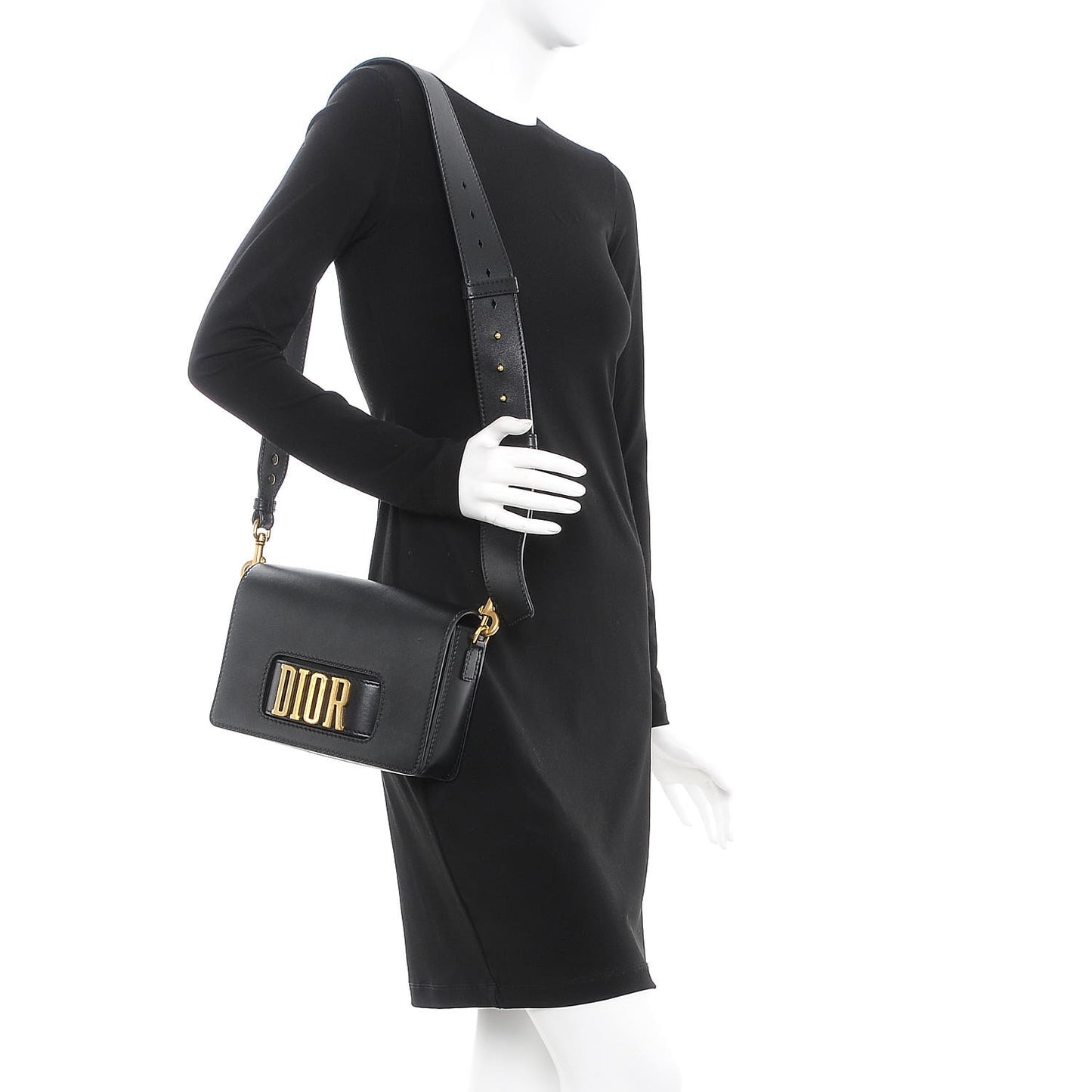 Smooth Calfskin Dio(r)evolution Flap Bag Black