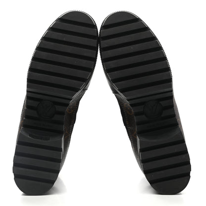 Louis Vuitton Suede Calfskin Monogram Laureate Platform Desert Boots 39 Black 5 of 8