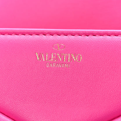 Valentino Garavani Nappa One Stud Chain Clutch Pink PP 6 of 8