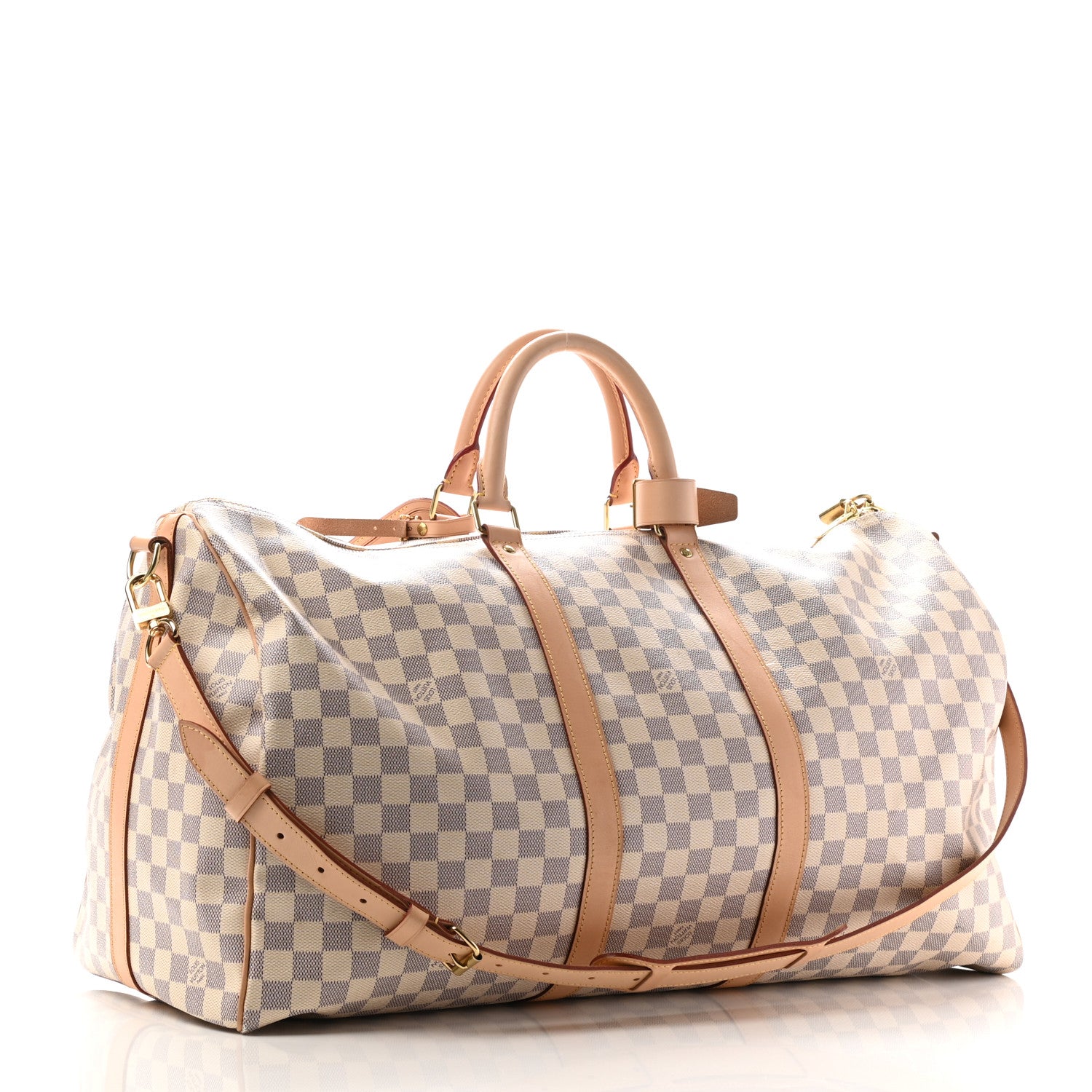 Louis Vuitton Damier Azur Keepall Bandouliere 55 3 of 14