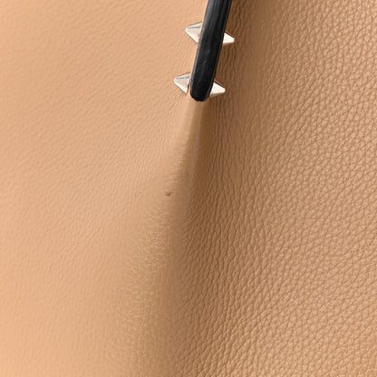 Christian Louboutin Calfskin Spiked Large Cabarock Shopper Tote Fennec 14 of 15