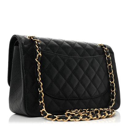 Chanel Caviar Quilted Jumbo Double Flap Black 3 of 10