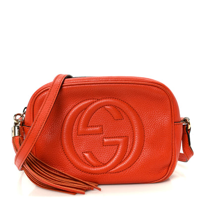 Gucci Pebbled Calfskin Small Soho Disco Bag Sun Orange 1 of 15