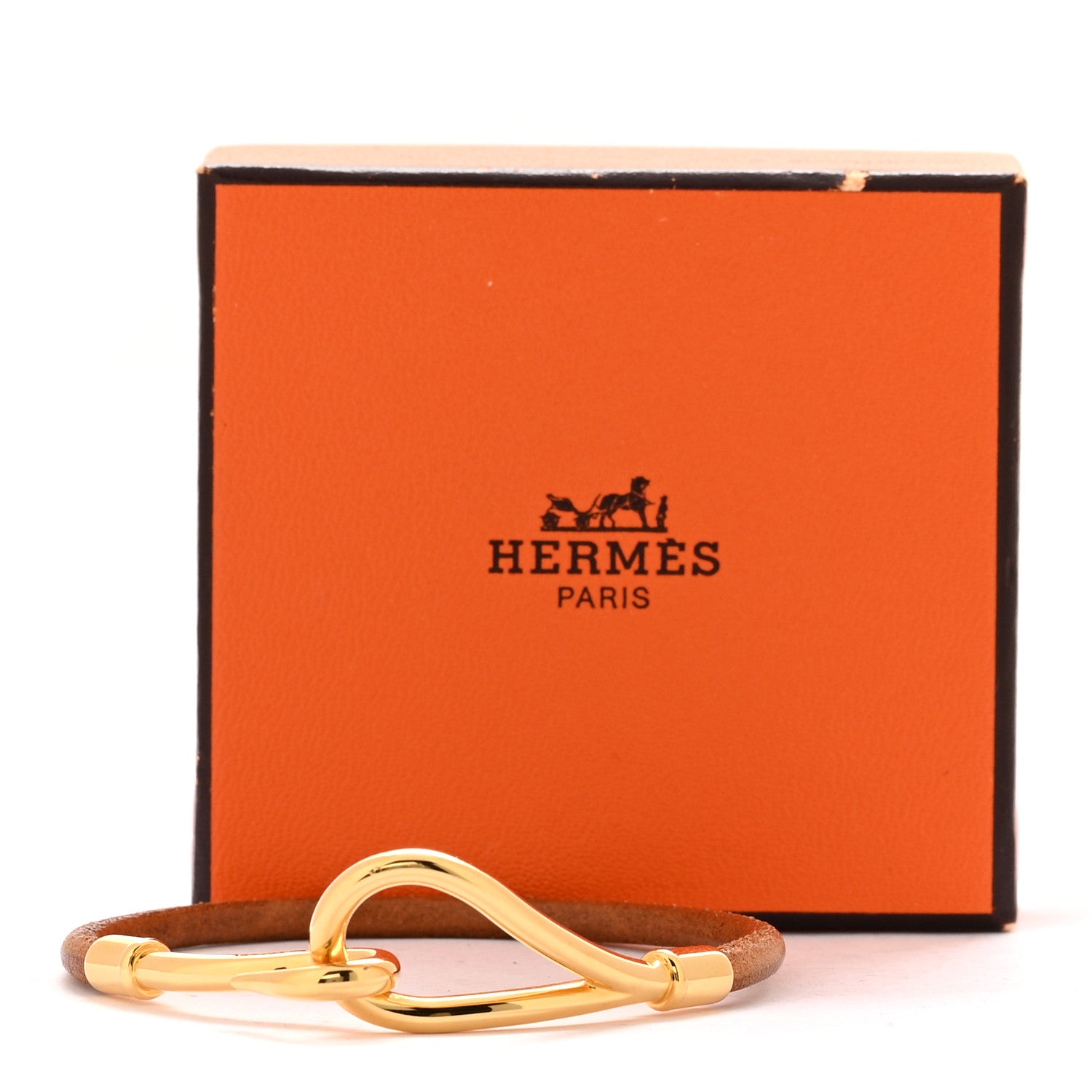 Hermes Natural Bridle Jumbo Hook Bracelet Bouton 7 of 7