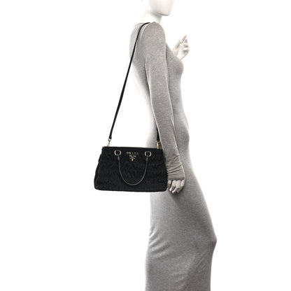 Prada Tessuto Nylon Gaufre Small Tote Black 2 of 11