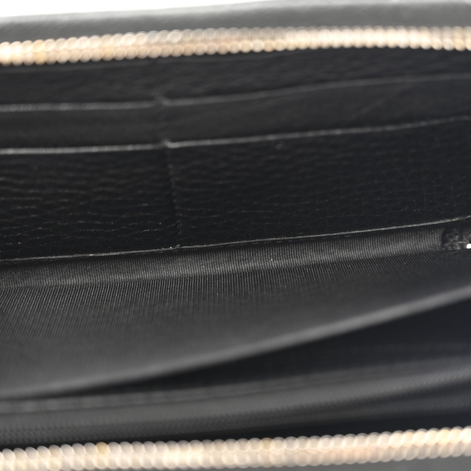 Gucci Monogram Calfskin Zip Around Wallet Black 5 of 13