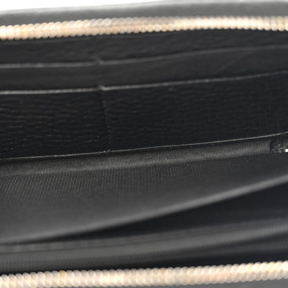 Gucci Monogram Calfskin Zip Around Wallet Black 5 of 13
