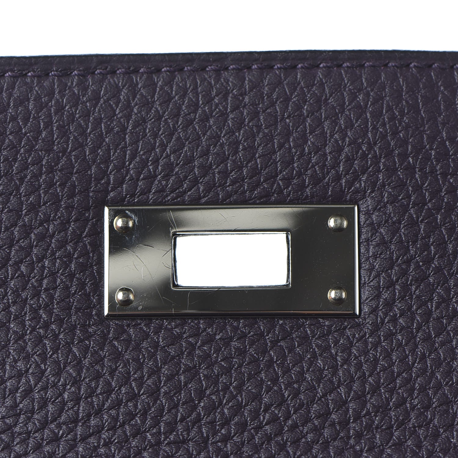 Hermes Togo Matte Alligator Kelly Retourne Touch 28 Raisin Prunoir 23 of 36