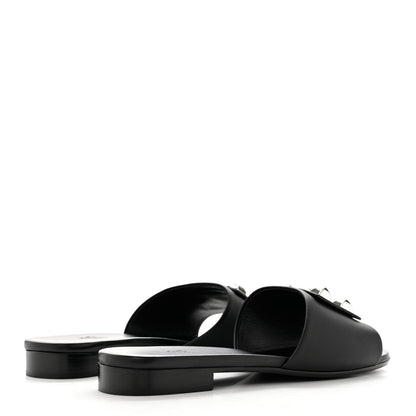 Hermes Calfskin Dune Sandals 40 Black 4 of 9