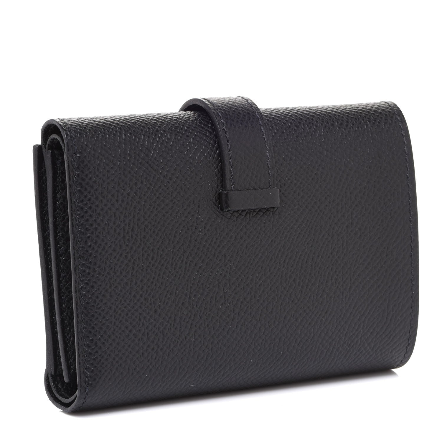 Hermes Epsom Tri-Fold Compact Bearn Wallet Black 3 of 9
