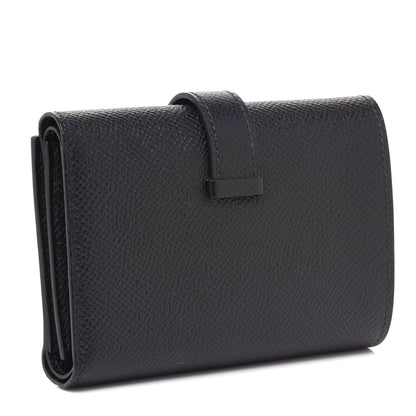 Hermes Epsom Tri-Fold Compact Bearn Wallet Black 3 of 9