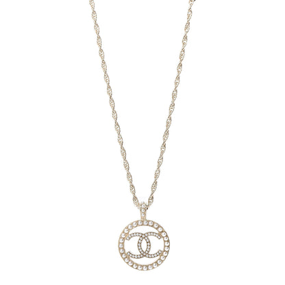 Chanel Pearl CC Round Pendant Necklace Gold 1 of 4