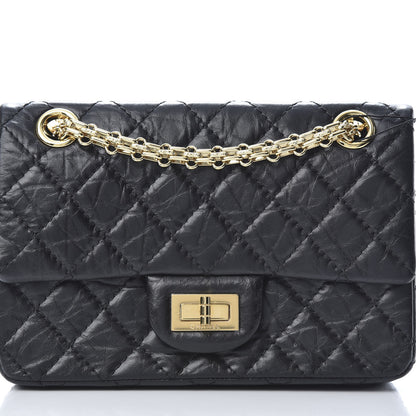 Chanel Aged Calfskin Quilted 2.55 Reissue Mini Flap Black 8 of 12