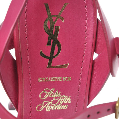 Saint Laurent Calfskin Tribute 105 Platform Sandals 36.5 Fuchsia 8 of 9