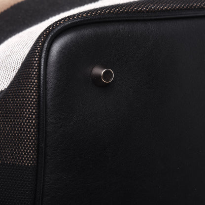 Burberry Canvas Mega Check Medium Ashby Hobo Black 16 of 22