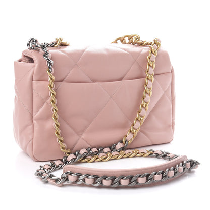 Chanel Goatskin Quilted Medium Chanel 19 Flap Light Pink 3 of 10