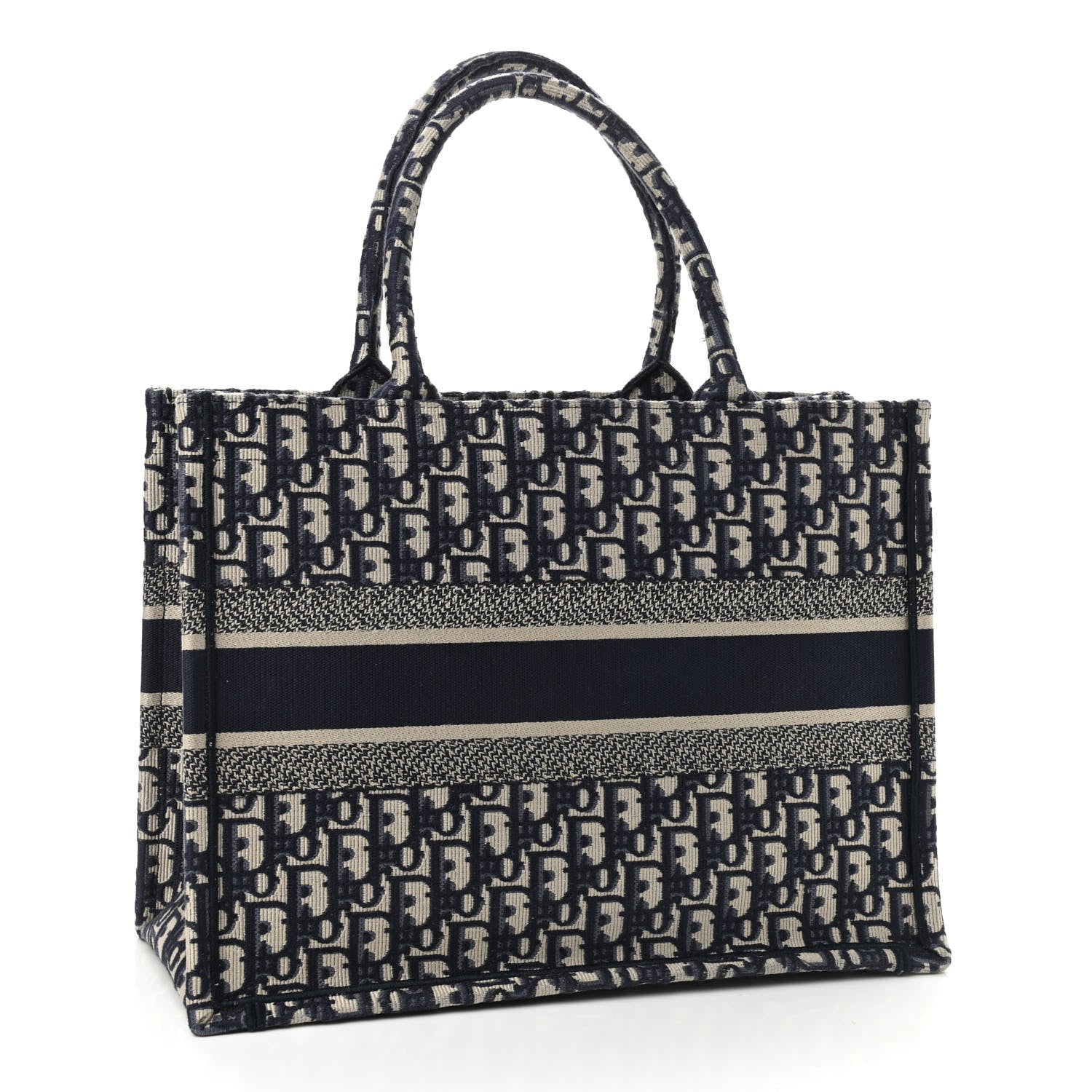 Christian Dior Oblique Medium Book Tote Blue Multicolor 3 of 9
