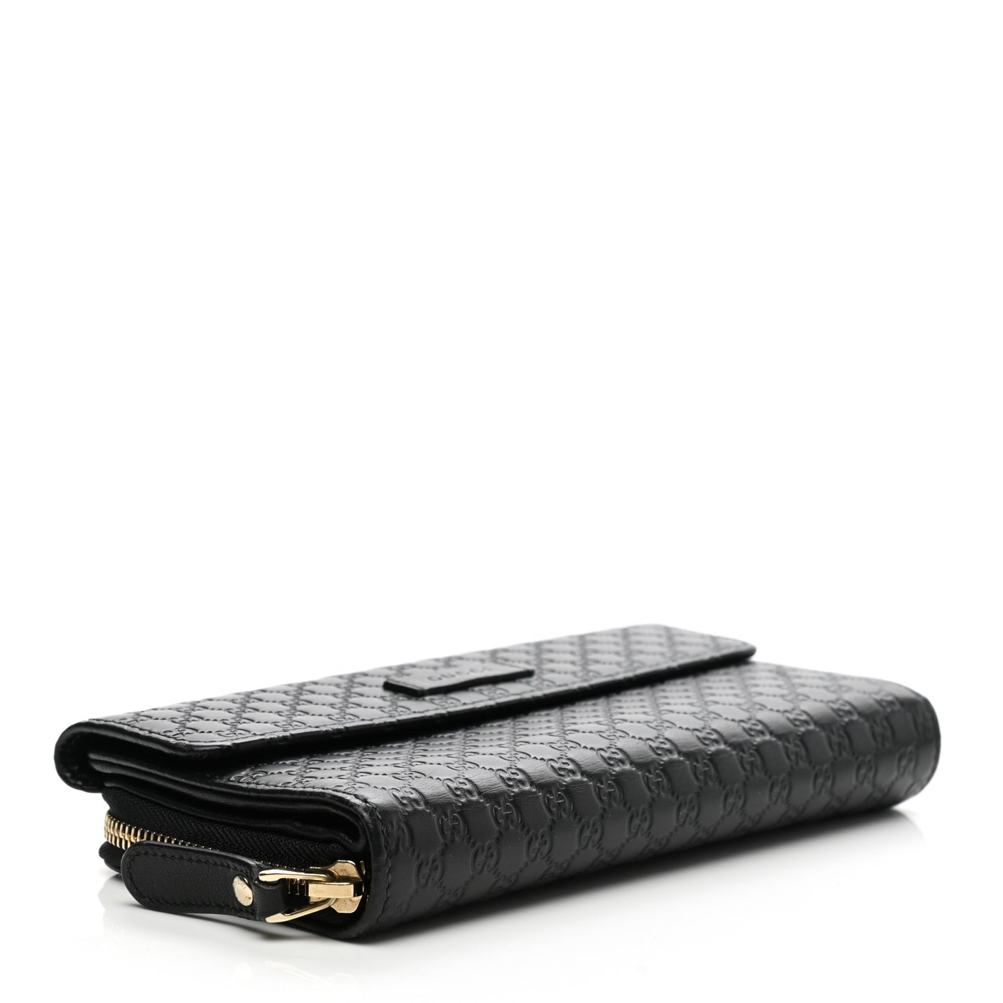 Soft Microguccissima Continental Zip Wallet Black