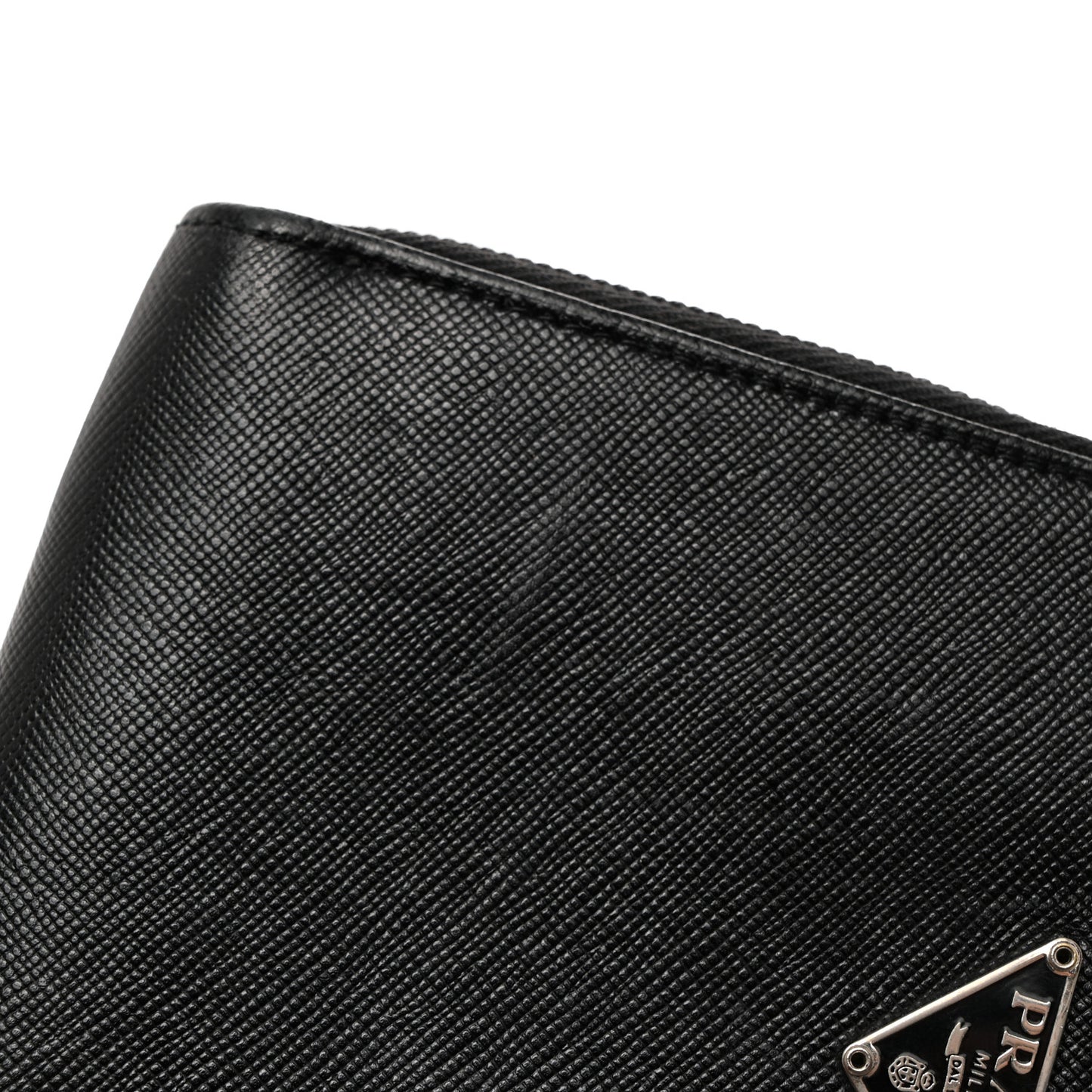 Saffiano Metal Compact Wallet Black