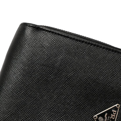 Prada Saffiano Metal Compact Wallet Black 12 of 12
