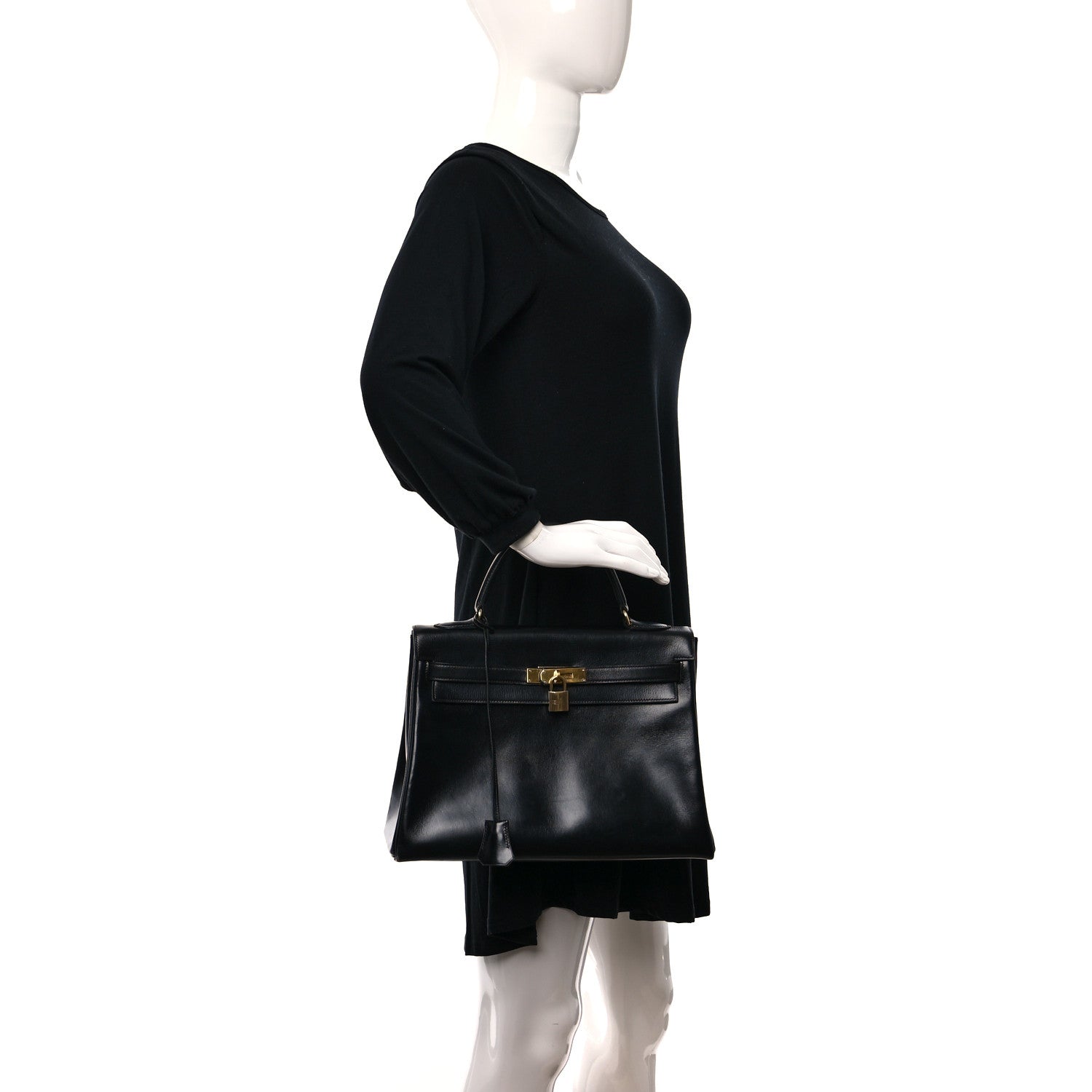 Hermes Box Kelly Retourne 32 Black 2 of 15